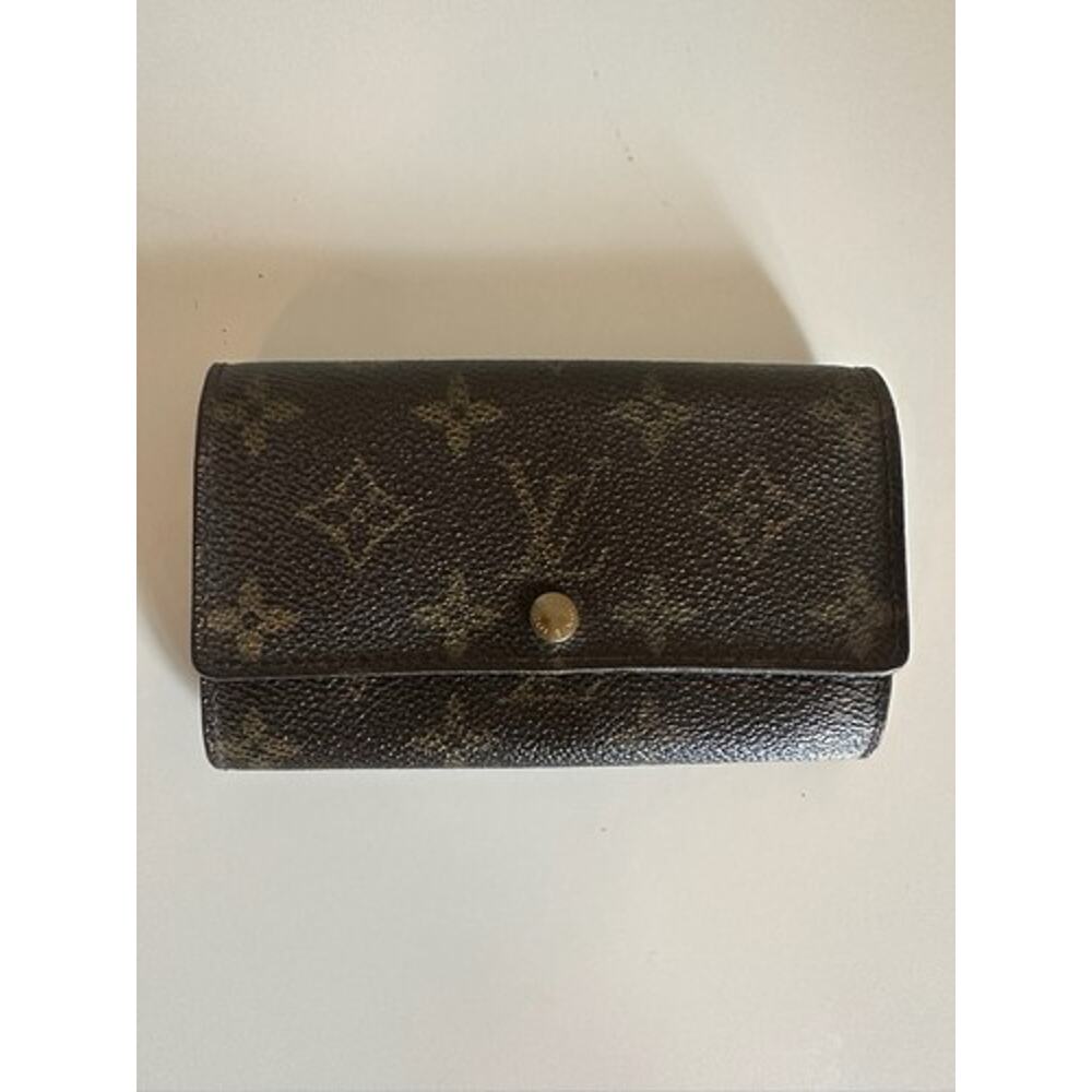 Louis Vuitton Monogram Long Wallet Snap Flap Vintage Brown LV
